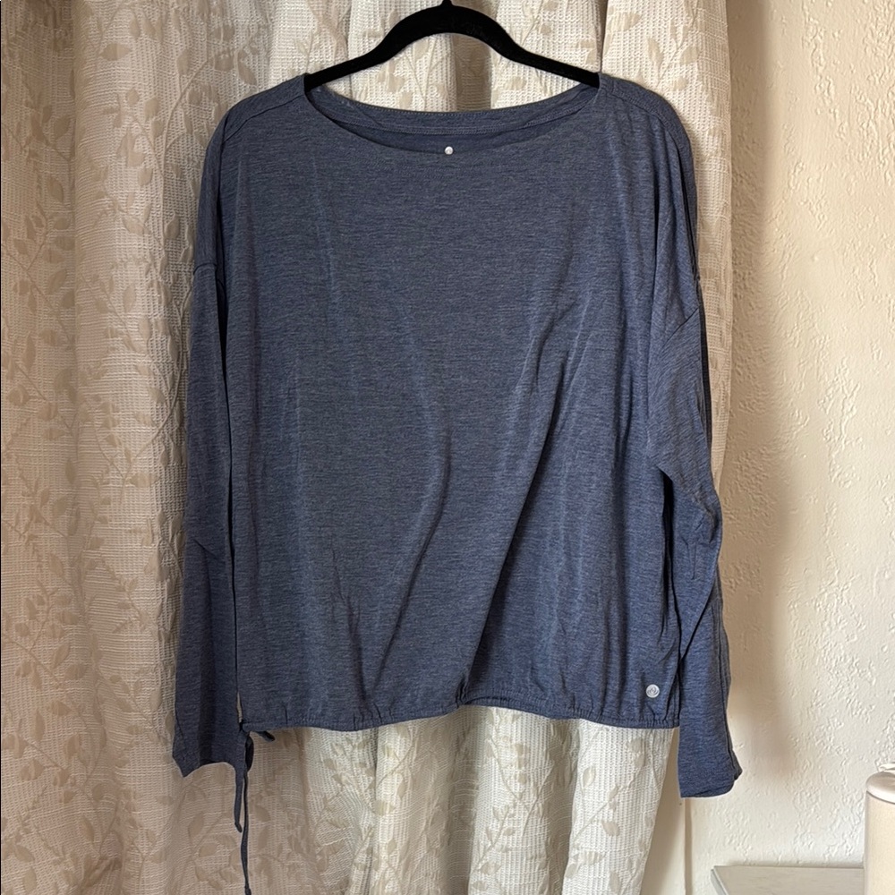Apana Blue Long Sleeve Relaxed Women’s Exercise Tee
